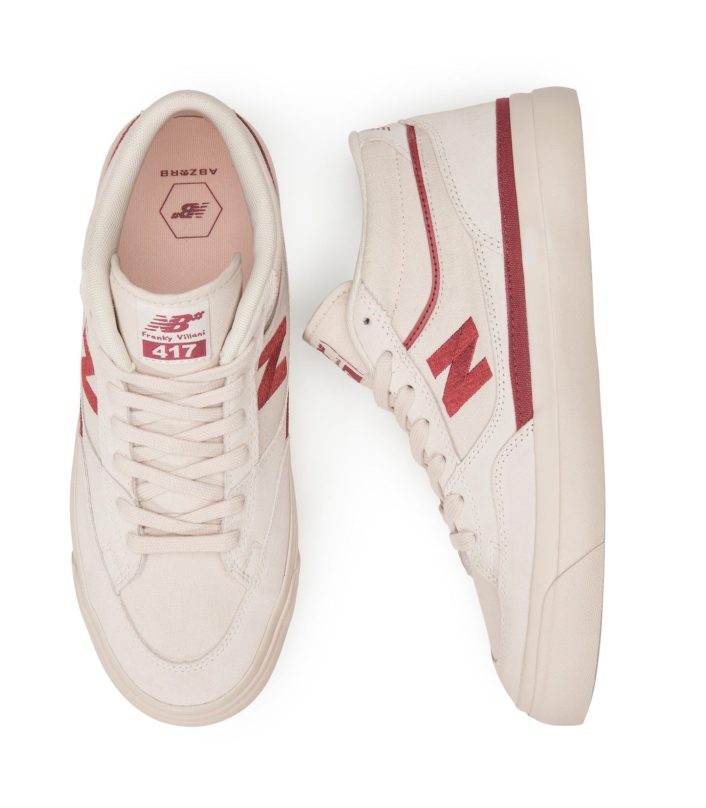 New Balance Shoes Numeric Franky Villani 417 - Sea Salt/Rust - Bow Shock Marketplace