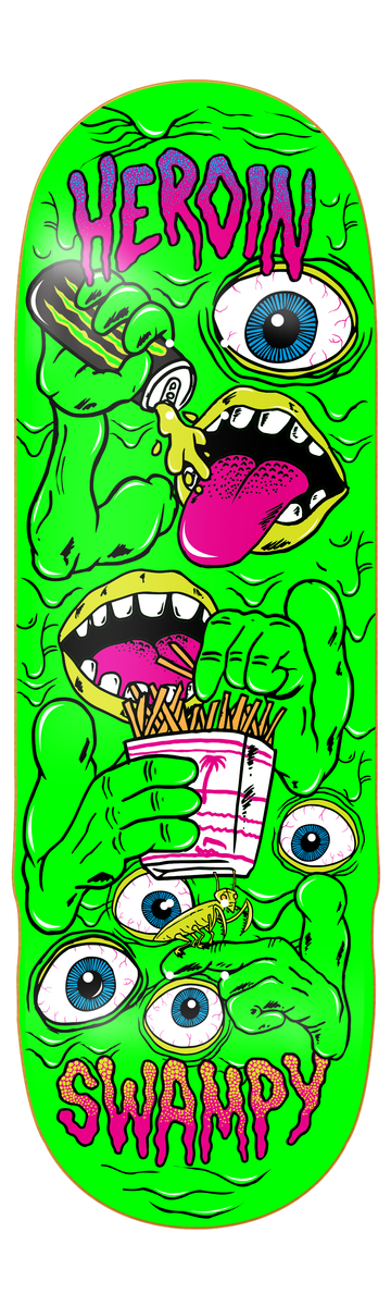 Heroin Swampy Mutate Or Die 10.25" Skateboard Deck