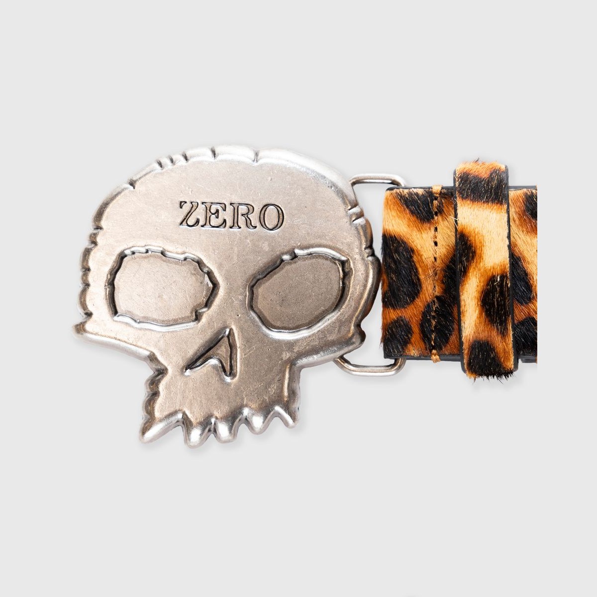Pleasures X Zero Leopard Studded Belt