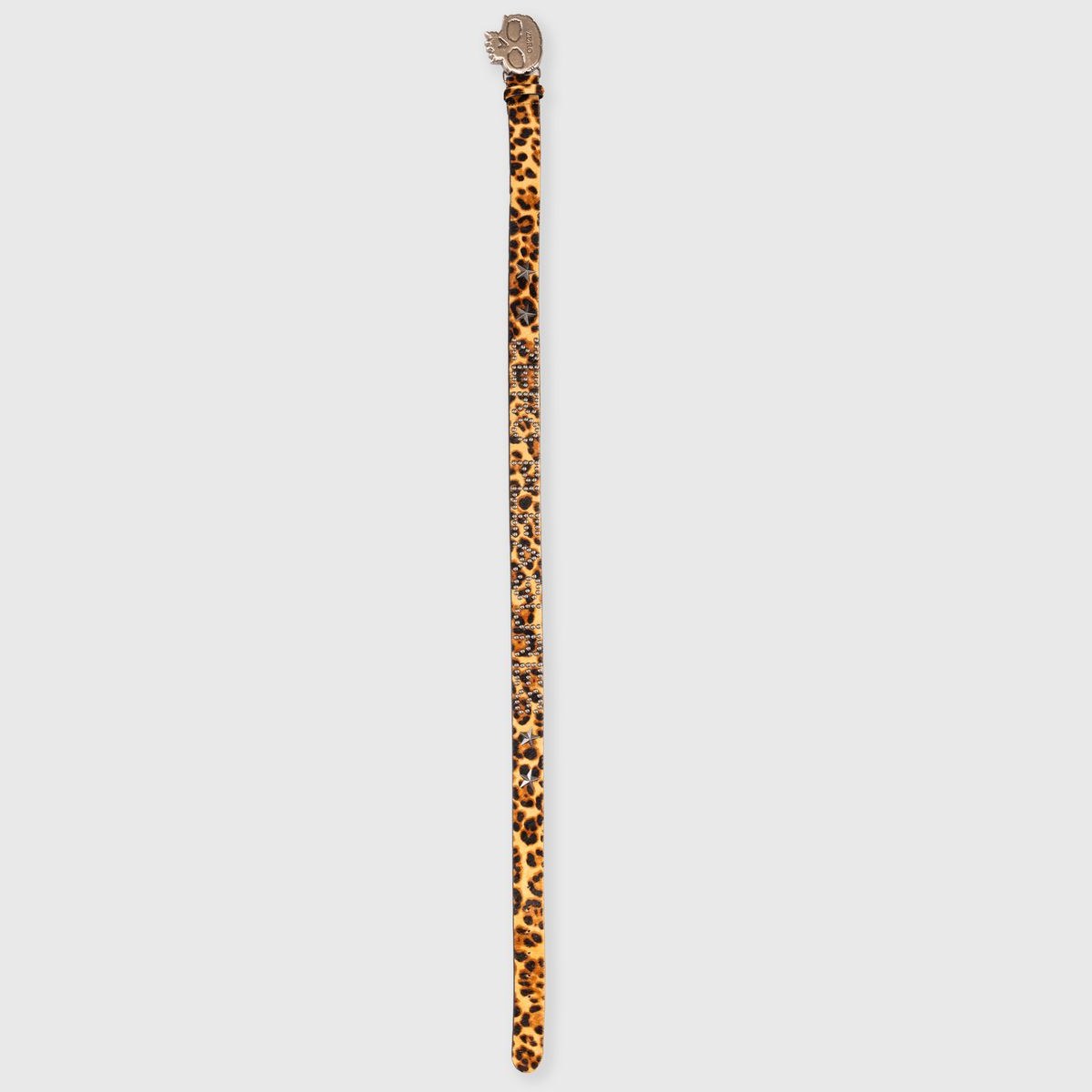 Pleasures X Zero Leopard Studded Belt