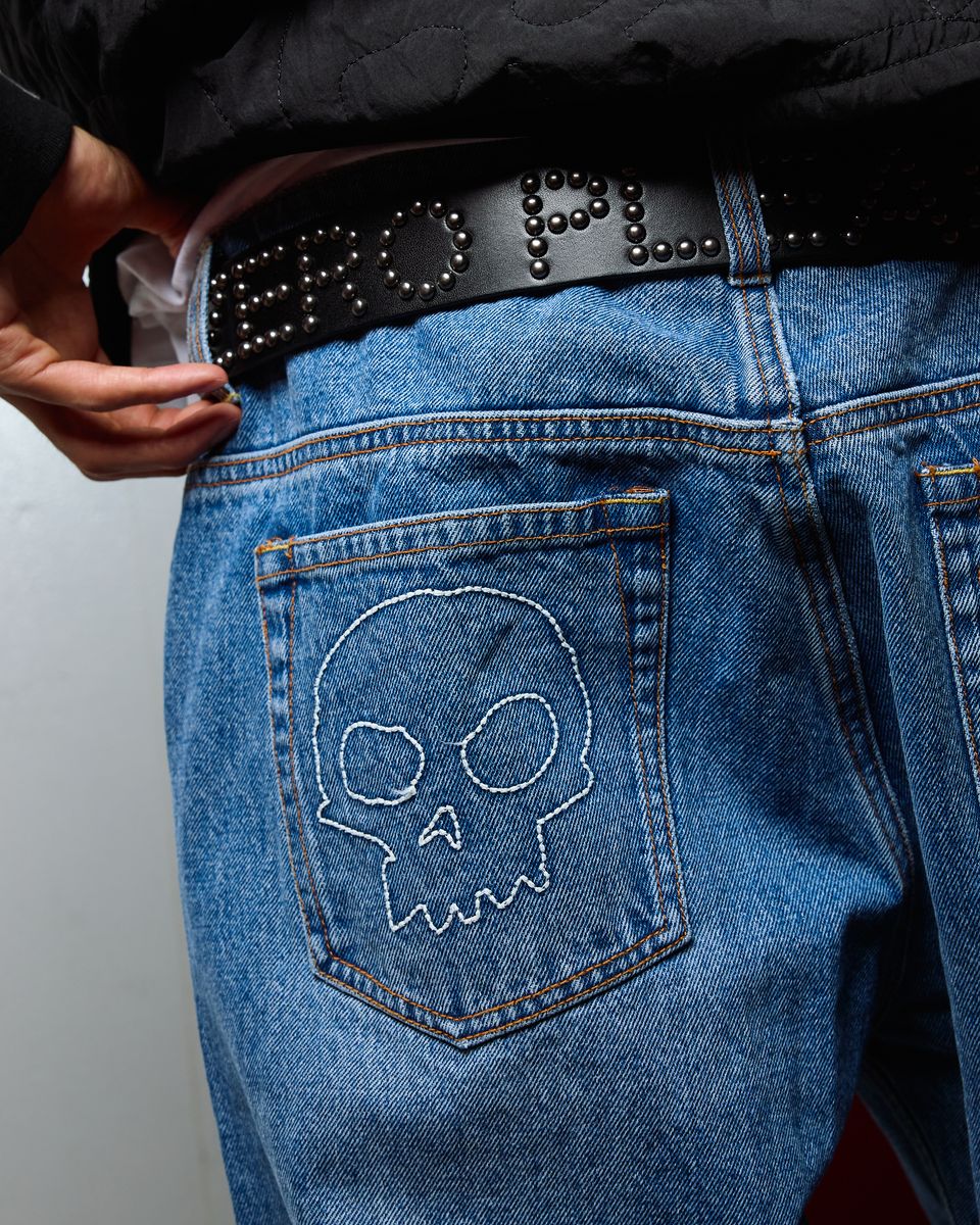 Pleasures X Zero Black Studded Belt