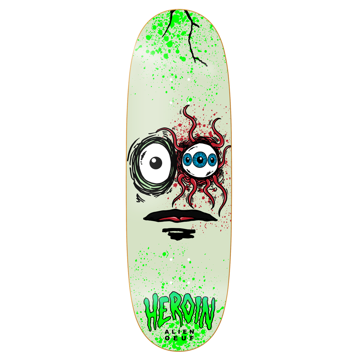 Heroin Space Egg 3 10" Egg Shaped Skateboard Deck