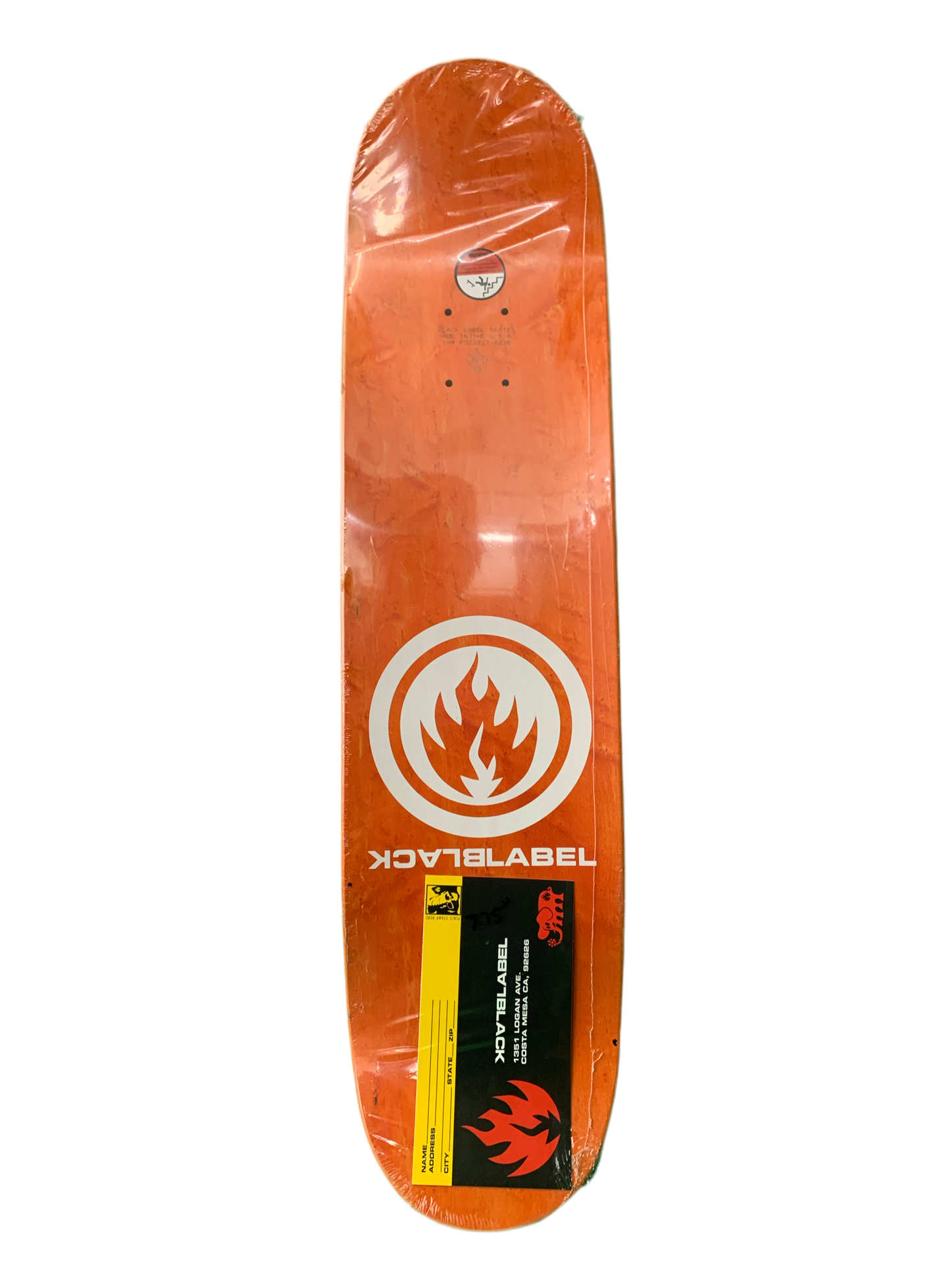 Black Label Ragdoll Pink Snake 7.75" Classic Skateboard Deck