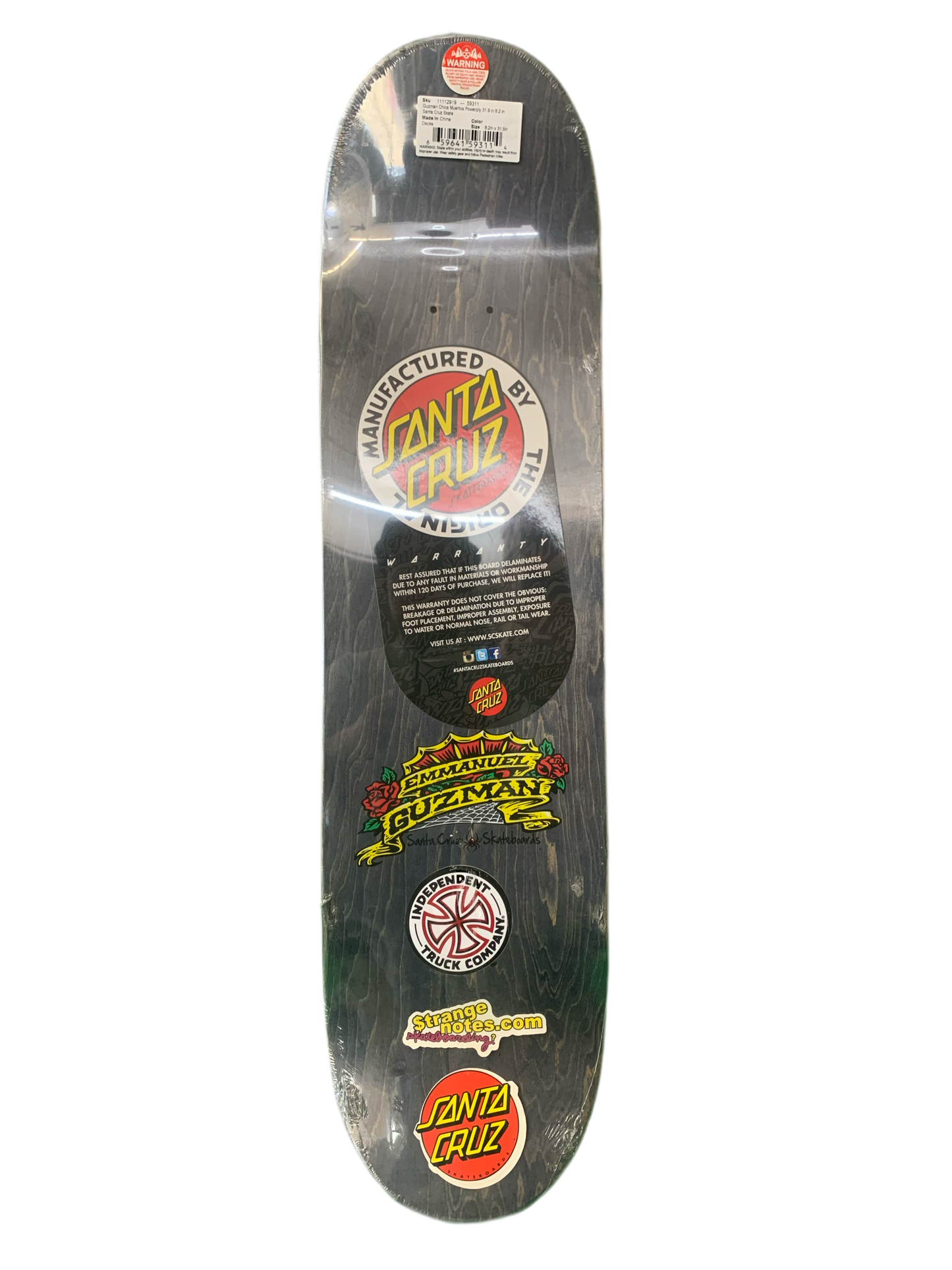 Santa Cruz Emmanuel Guzman Chica Muertos 8.25" Classic Skateboard Deck