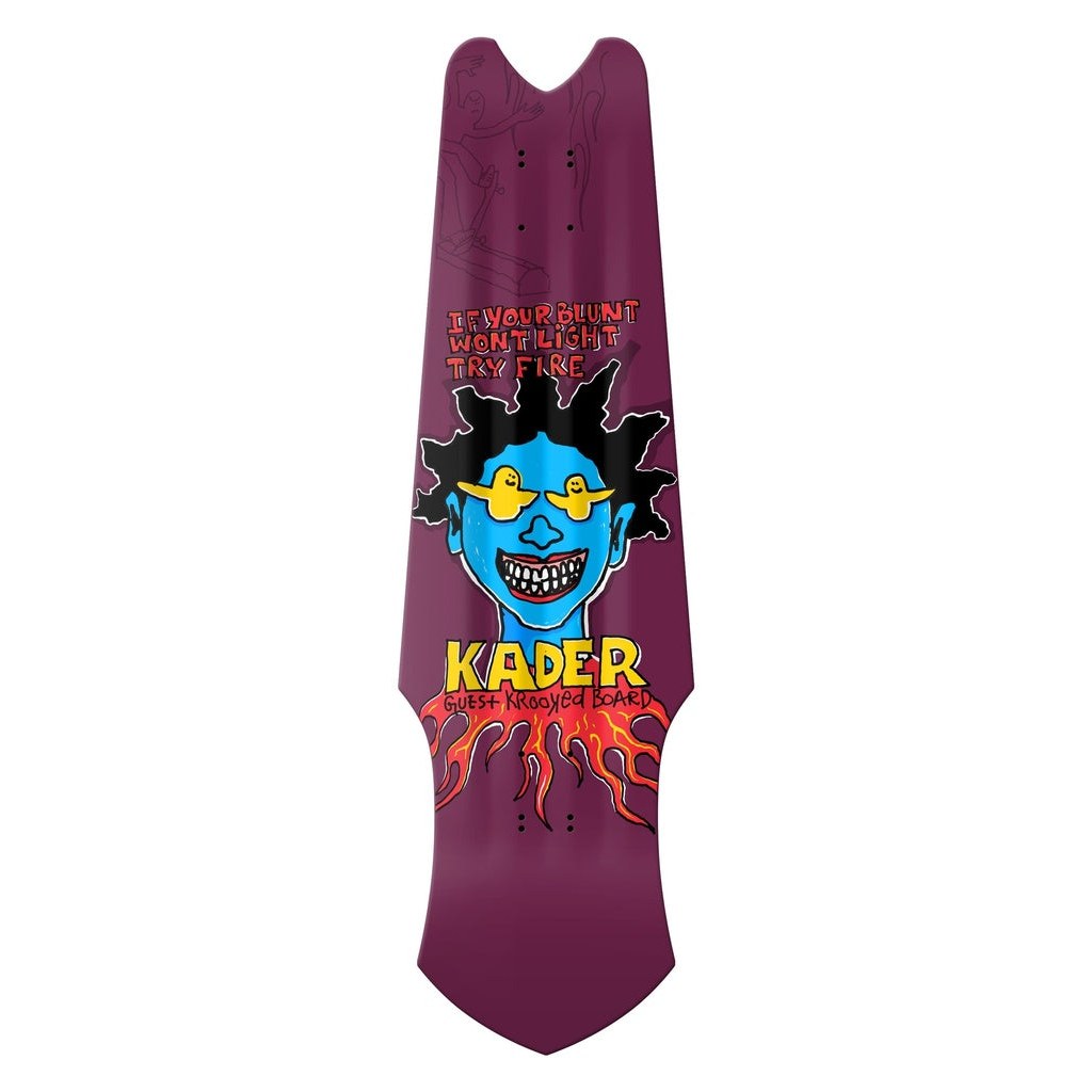 Krooked Kader Guest Tri-Plane 9.75" Shaped Skateboard Deck - Bow Shock Marketplace
