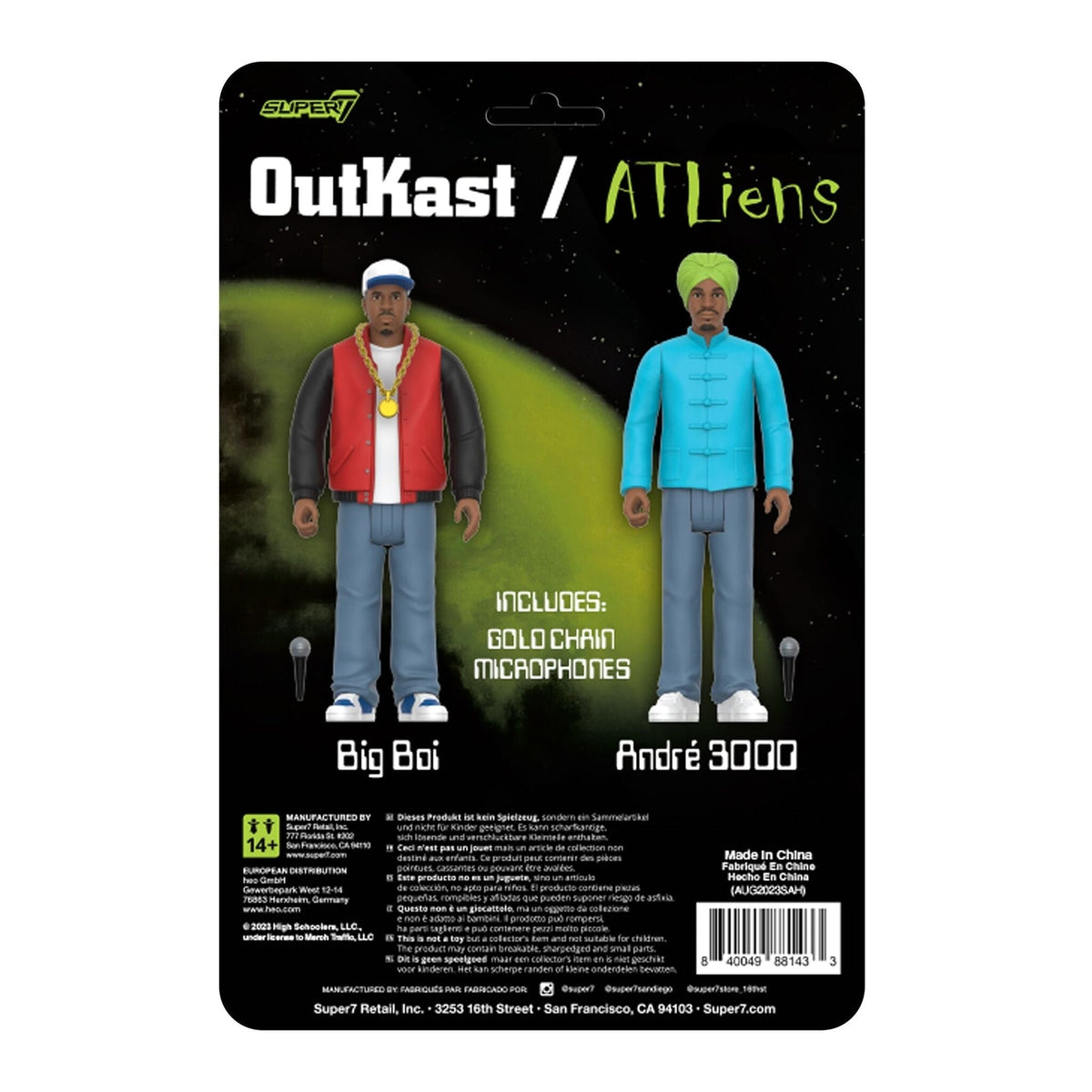 Super7 X Outkast - Andre 3000 - Big Boi (Atliens) Reaction Figures