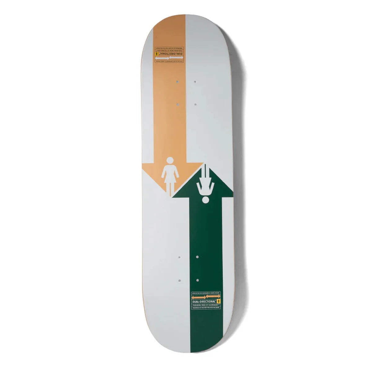 Girl McCrank Dual Directional Twin 8.5" Skateboard Deck