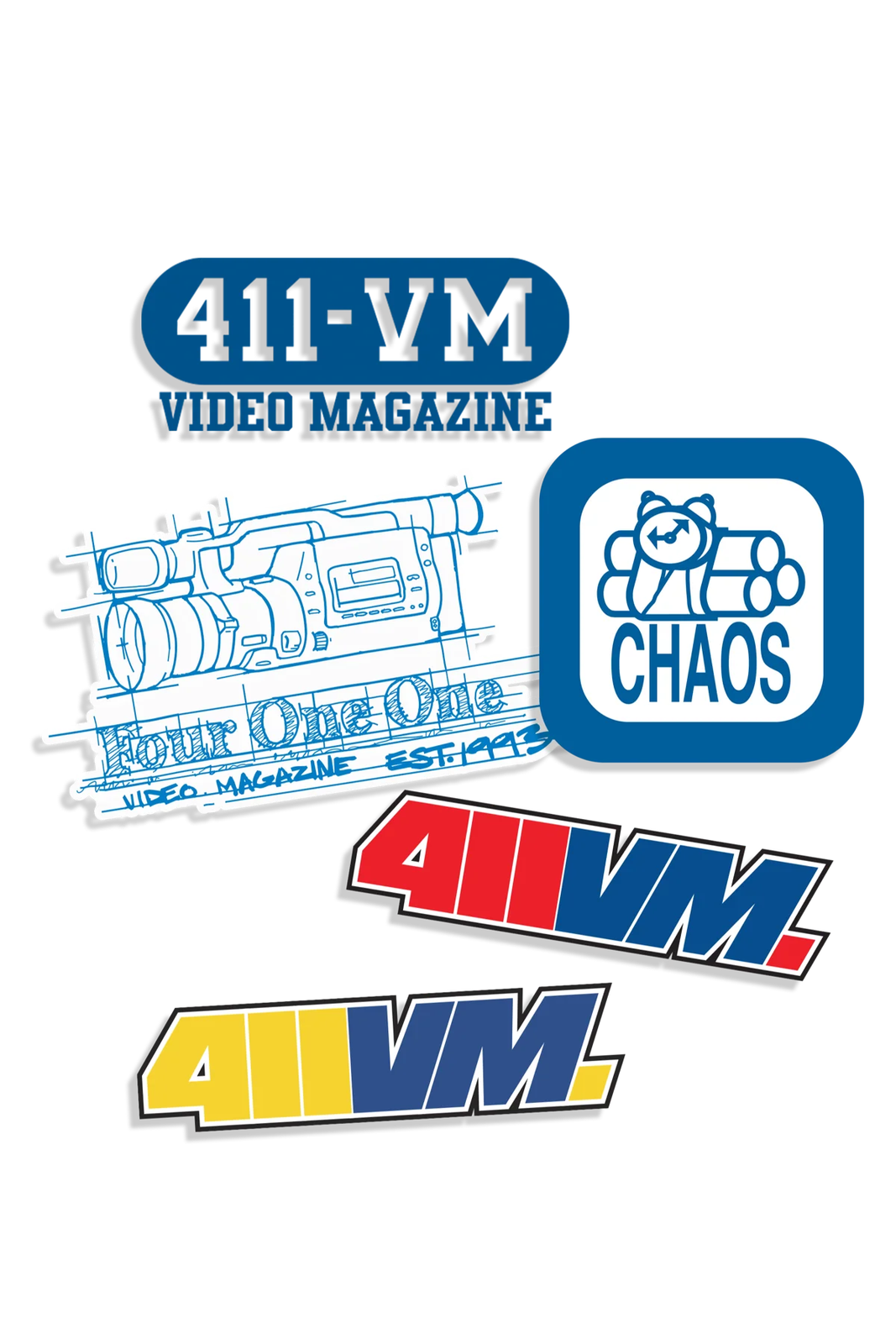 411VM Logo II Assorted Sticker 5 Pack