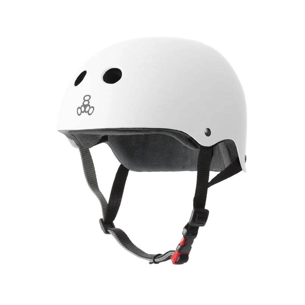 Triple Eight The Certified Sweatsaver (White Matte) Skateboard Helmet