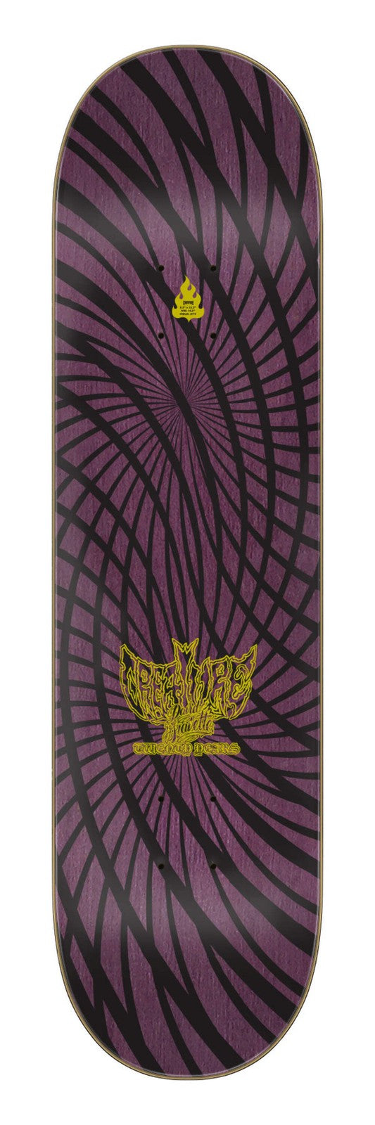 Creature David Gravette Hippie Skull 20th Anniversary 8.3" Skateboard Deck