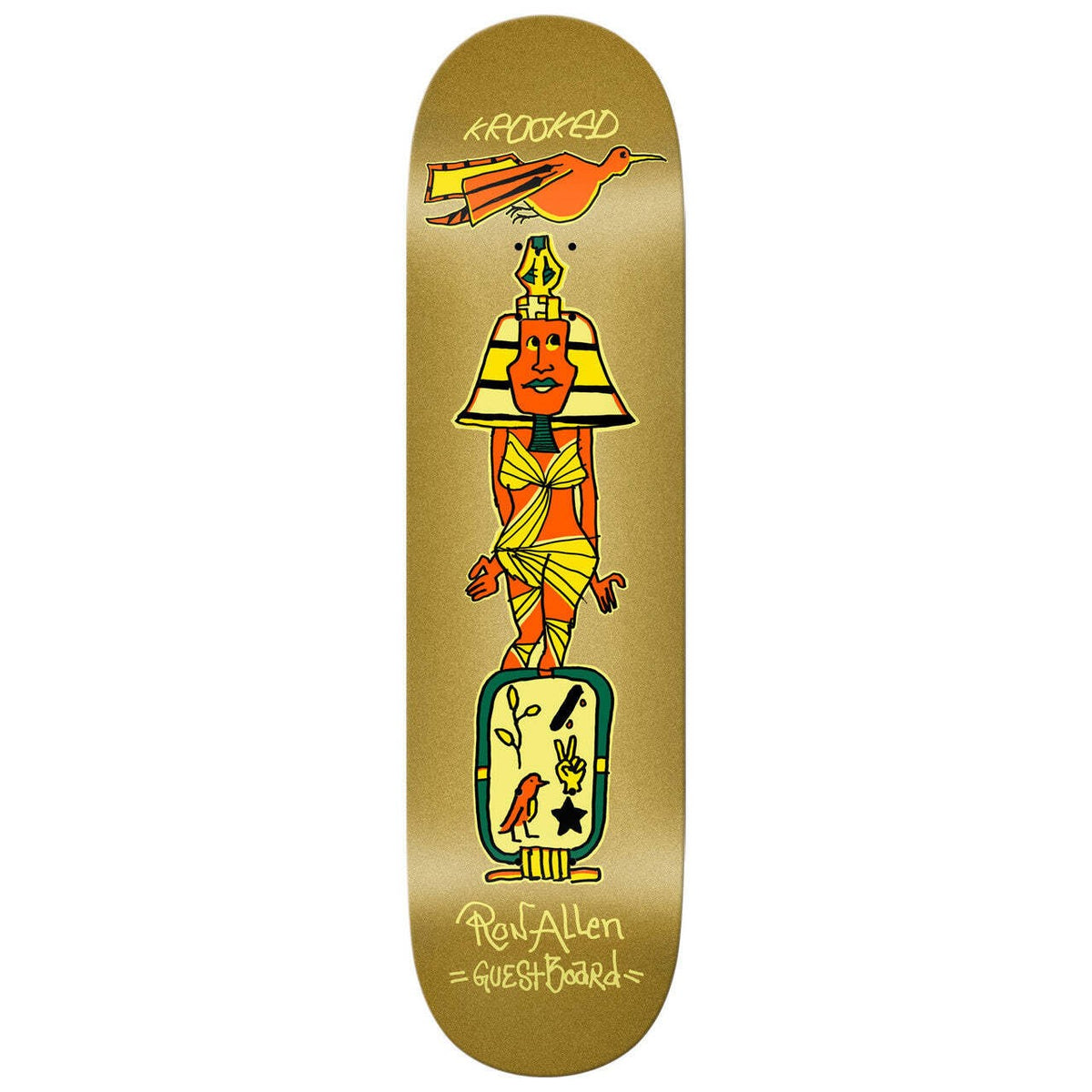 Krooked Ron Allen Guest Gold 8.25" Skateboard Deck