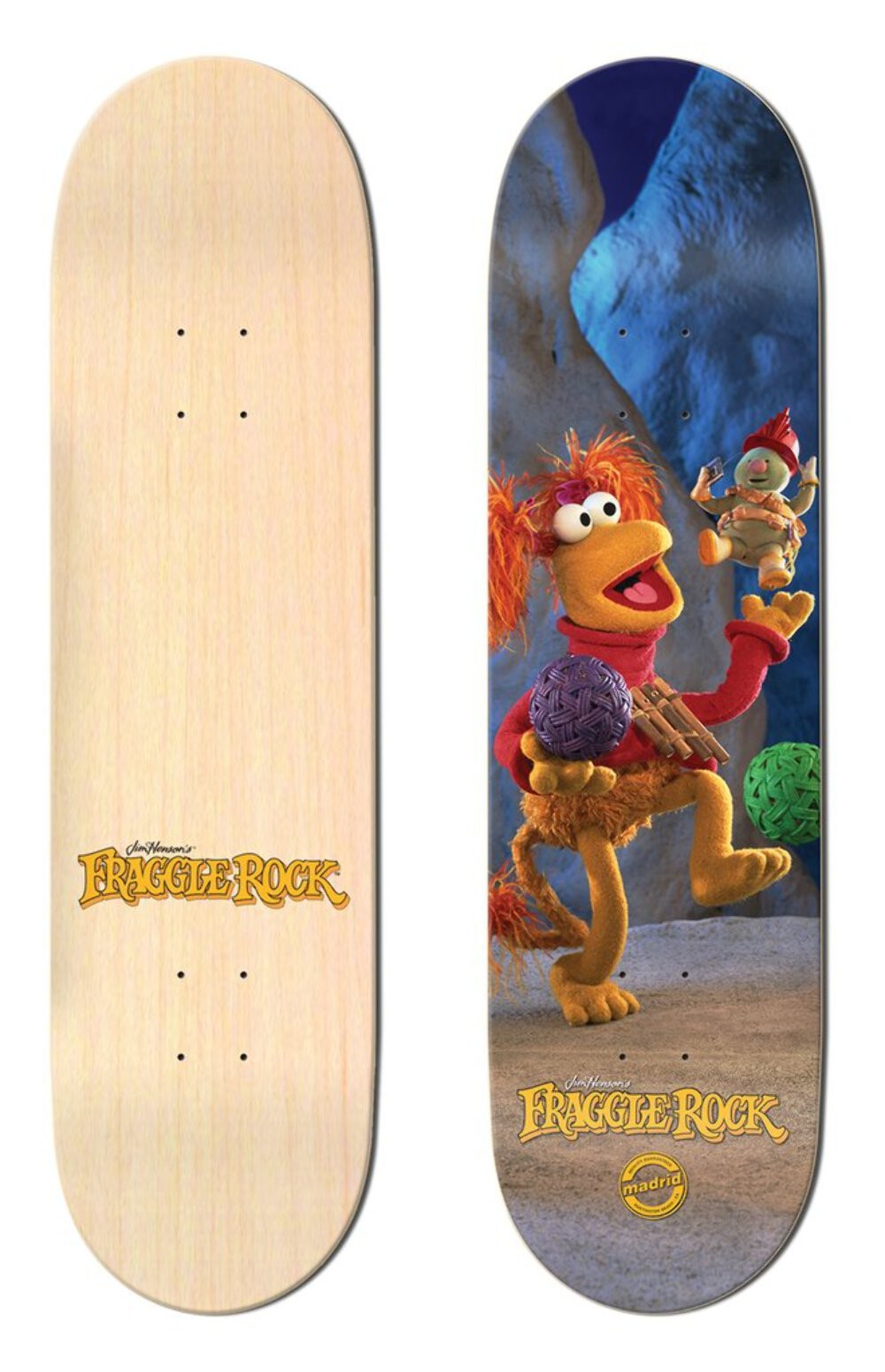 Madrid X Fraggle Rock Red Skateboard Deck