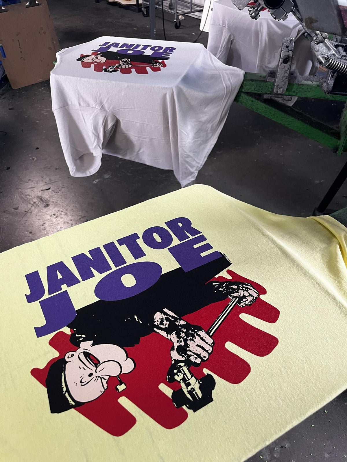 Janitor Joe "Popeye" T-Shirt W/ Amphetamine Reptile Noise Back Logo