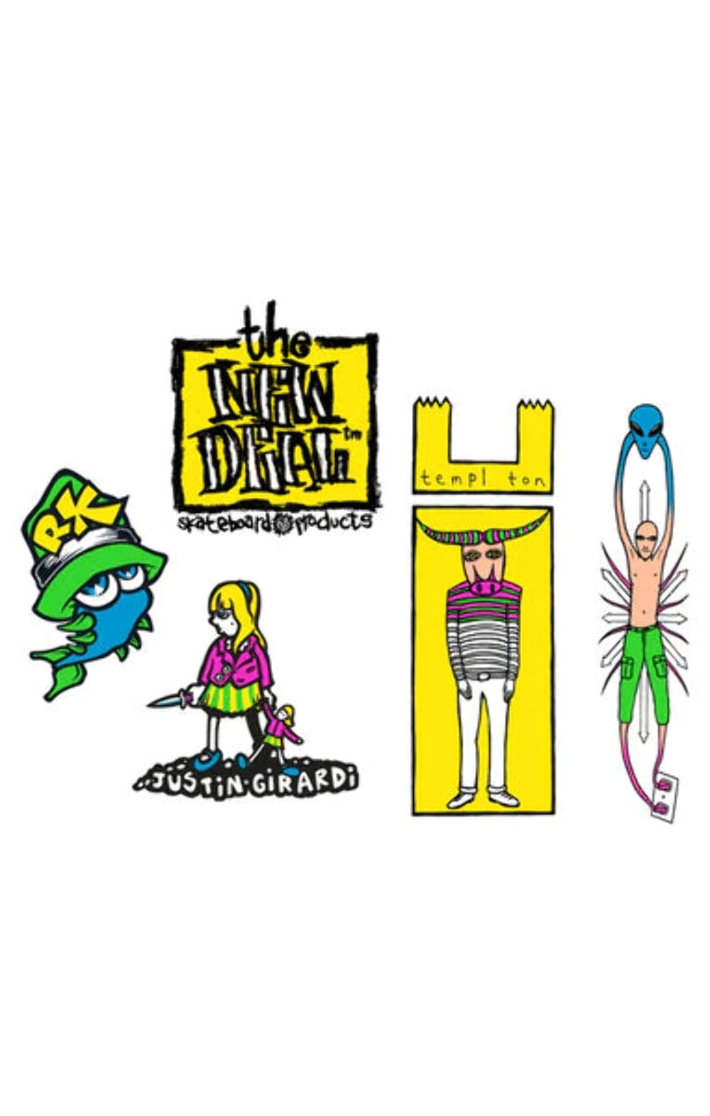 New Deal 5Pk Of Stickers Templeton, Vallely, Girardi, Knigge