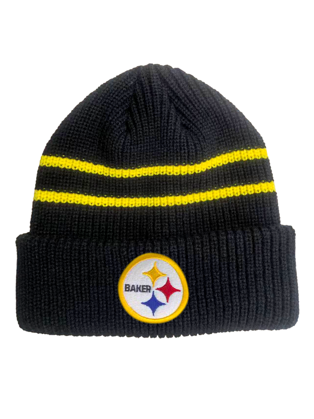 Baker "Stealing " Black Yellow Striped Beanie