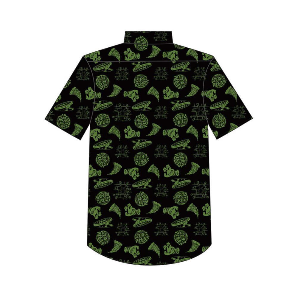Santa Cruz X Teenage Mutant Ninja Turtles Tmnt Cowabunga Short Sleeve Button-Up
