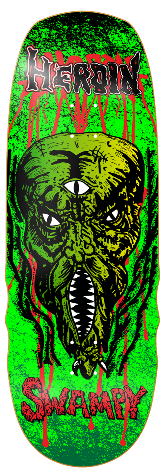 Heroin Swampy KO2 Slime Face 10.6" Skateboard Deck