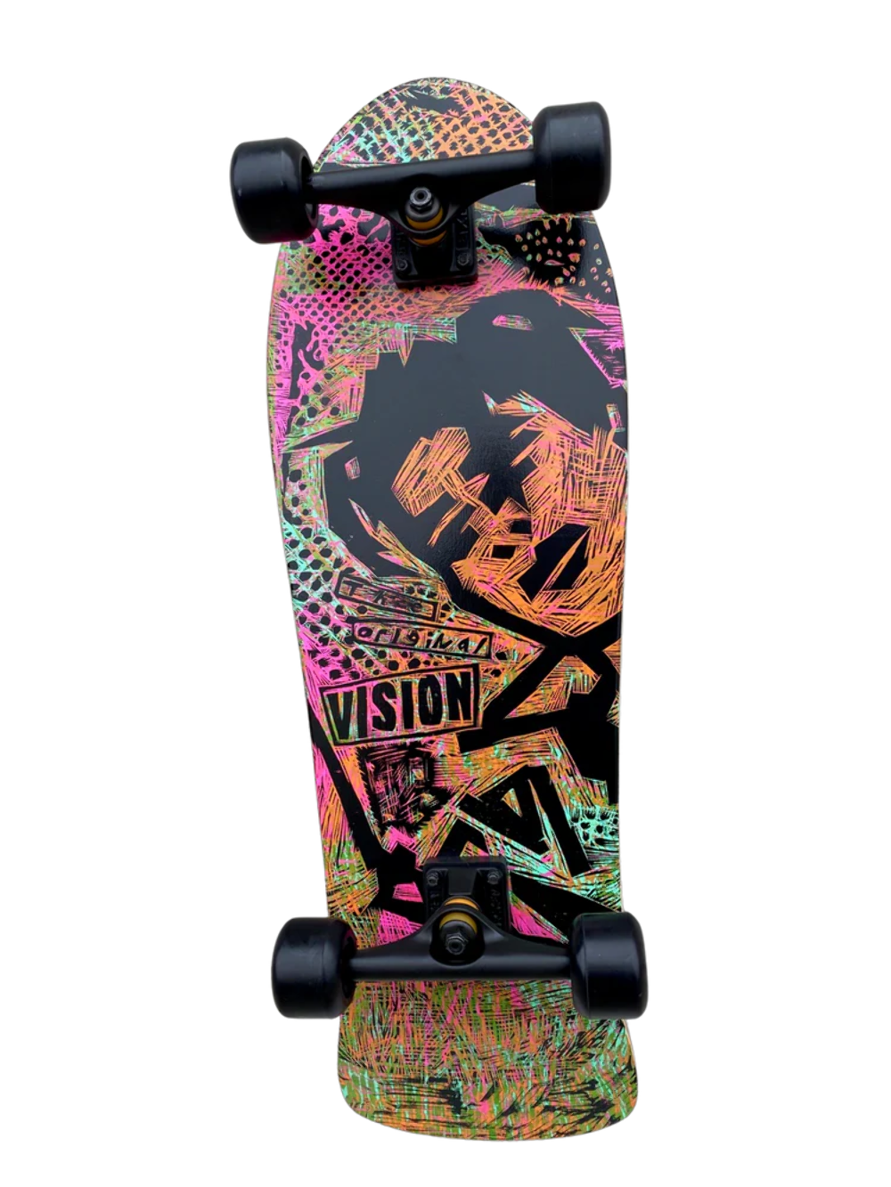 Vision Gonzales Original Mg Woodcut Lime/Orange 10" Complete Skateboard
