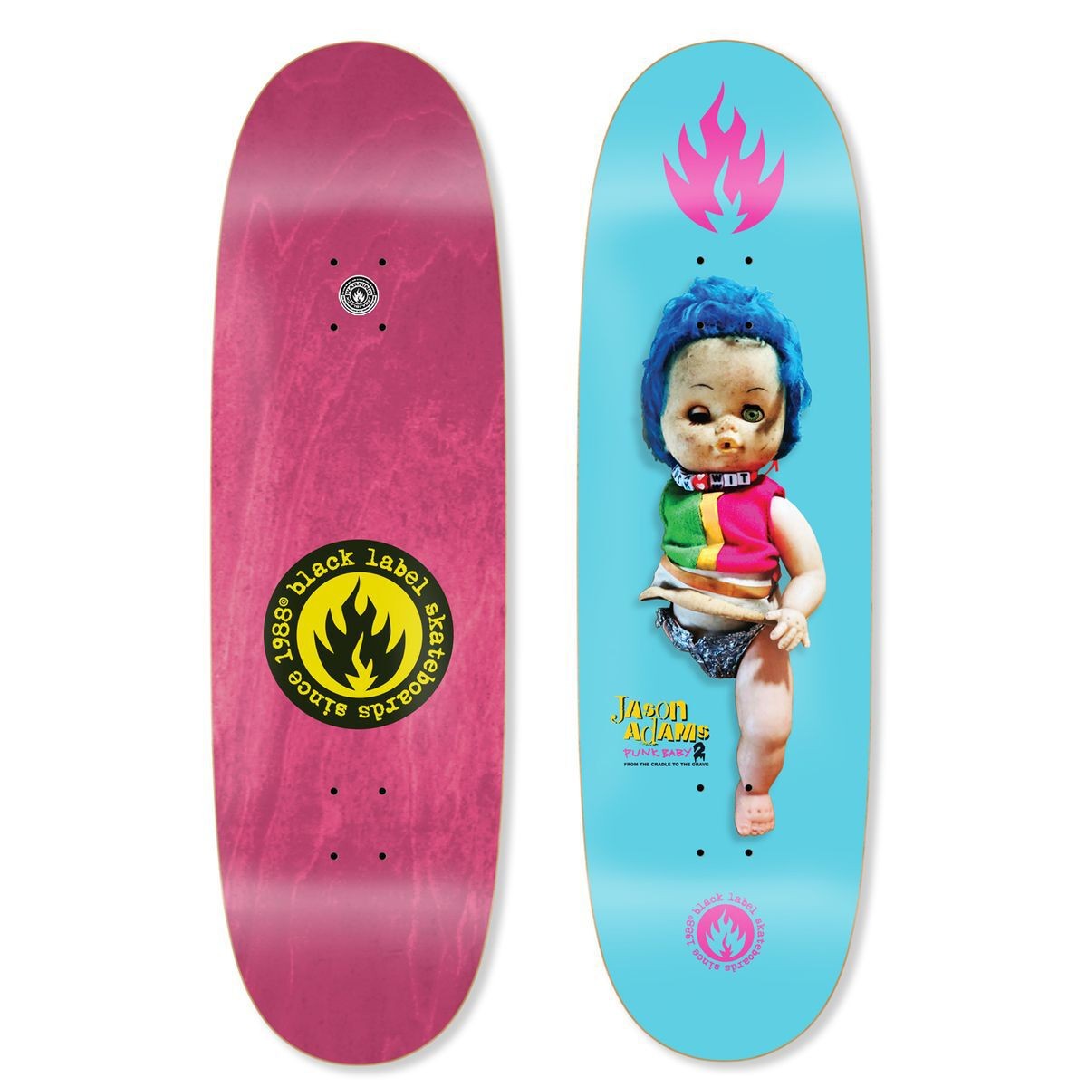 Black Label Jason Adams "Punk Baby 2" 9.5" Egg Skateboard Deck