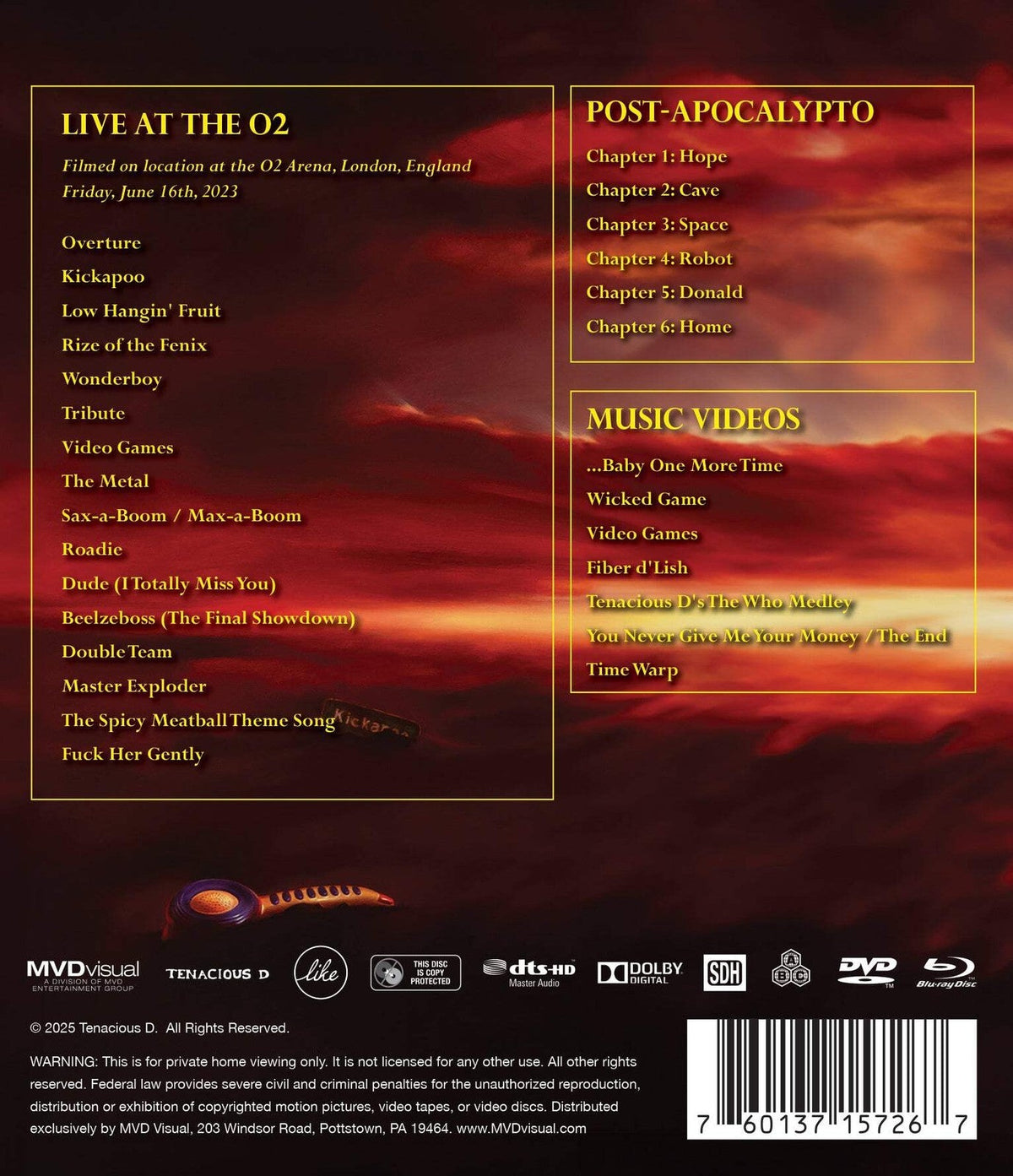 Tenacious D - The Complete Masterworks Vol. 3 Blu-Ray DVD +Mini Poster
