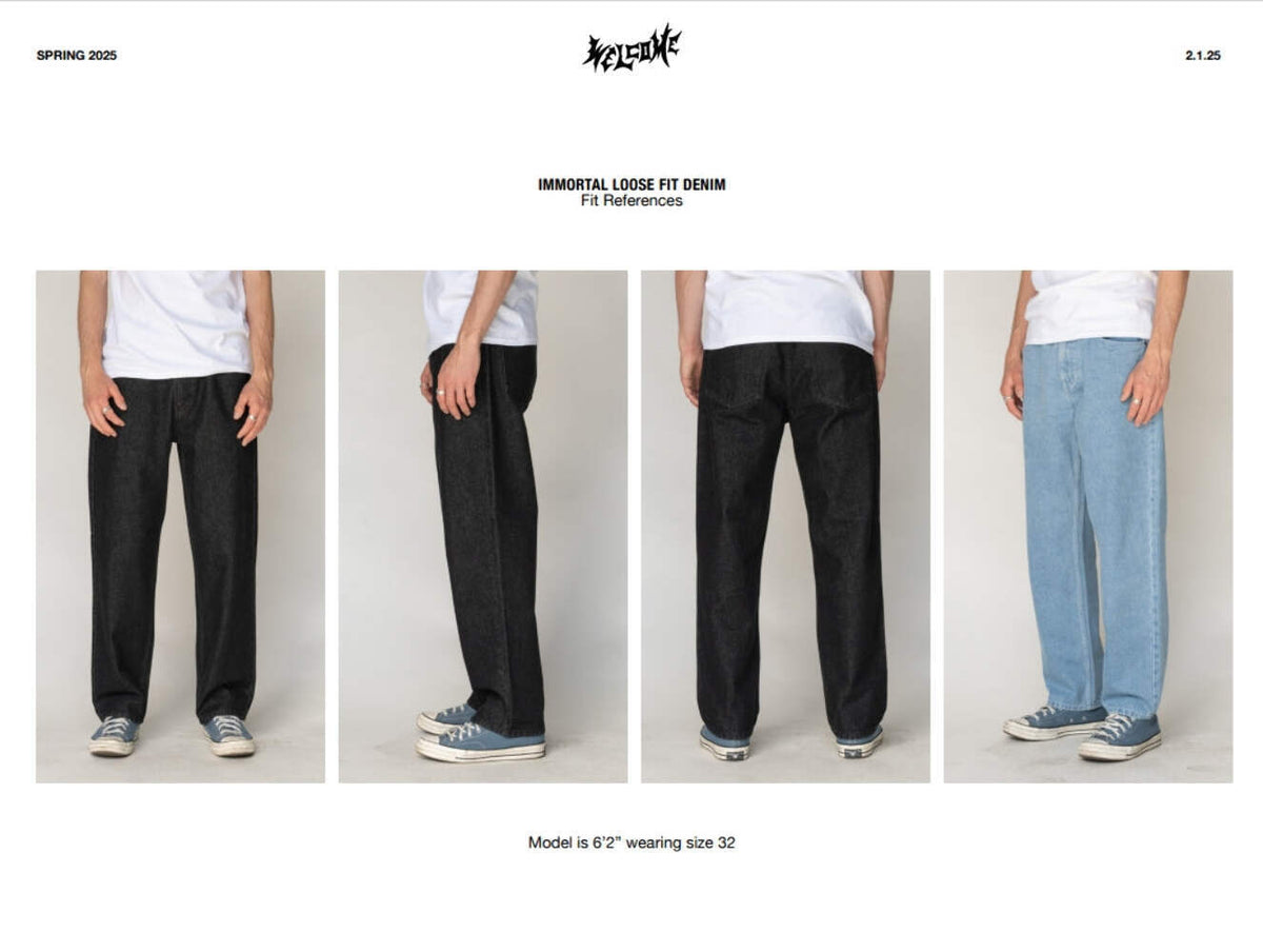 Welcome Immortal Washed Blue Denim Pants