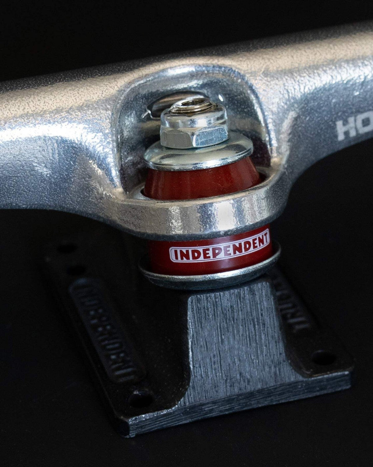 Independent Stage 4 Hollow Silver Ano Black Skateboard Trucks (Set of 2)