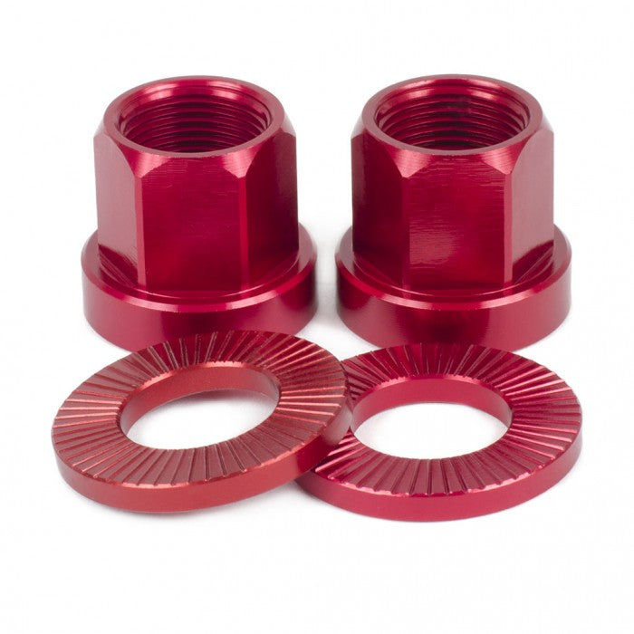 Shadow Conspiracy Featherweight Alloy Axle Nuts 14mm - Crimson Red - Bow Shock Marketplace