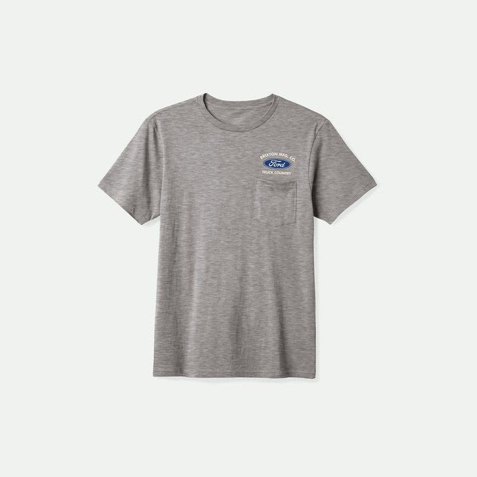 Brixton Ford Truck Country Heather Grey Pocket S/s Shirt