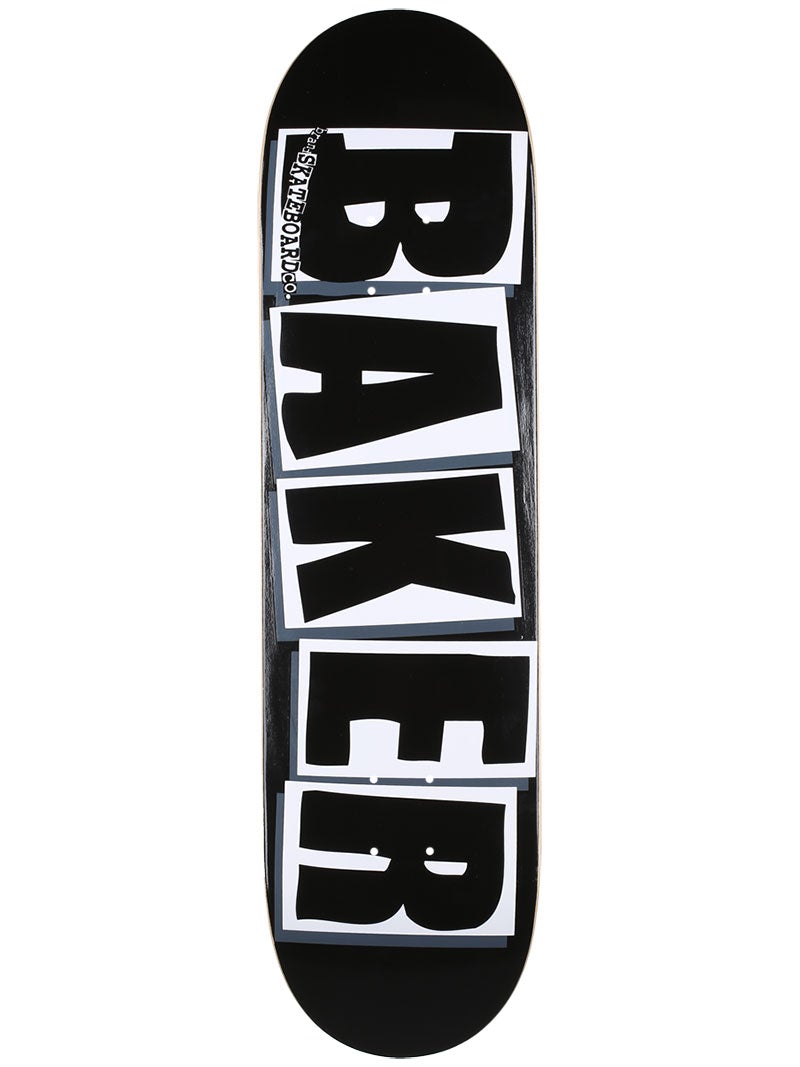 Baker Brand Logo Skateboard Deck - 8.475″ Black/White - Bow Shock Marketplace