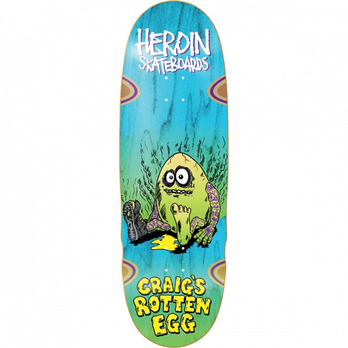 Heroin Questions Craig’s Rotten Egg Skateboard Deck - 10″ - Bow Shock Marketplace