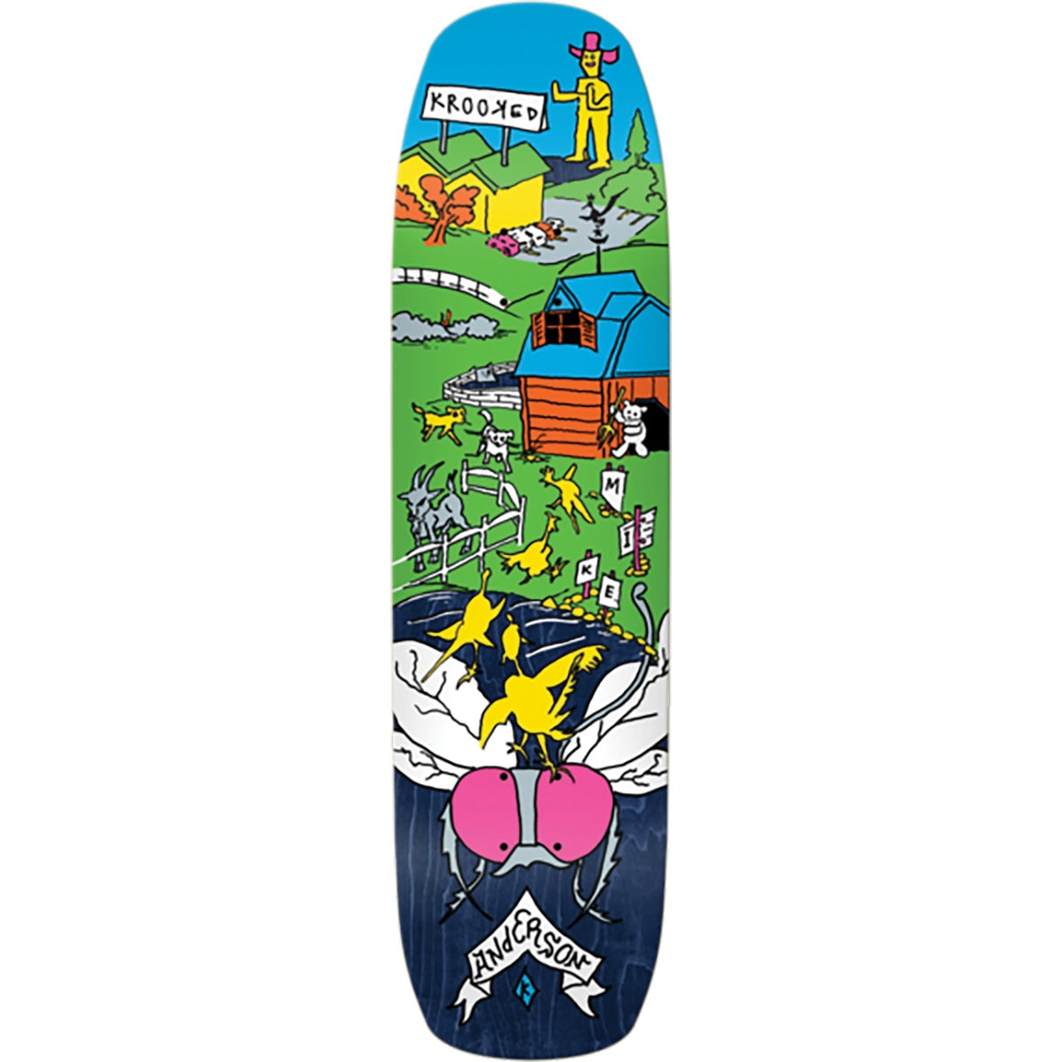 Krooked Anderson The Yard Skateboard Deck - 8.5" - Bow Shock Marketplace