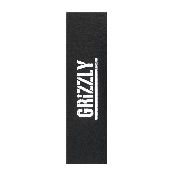 Grizzly Griptape Stamp Print Single Sheet 9″x33″ - Black/White - Bow Shock Marketplace