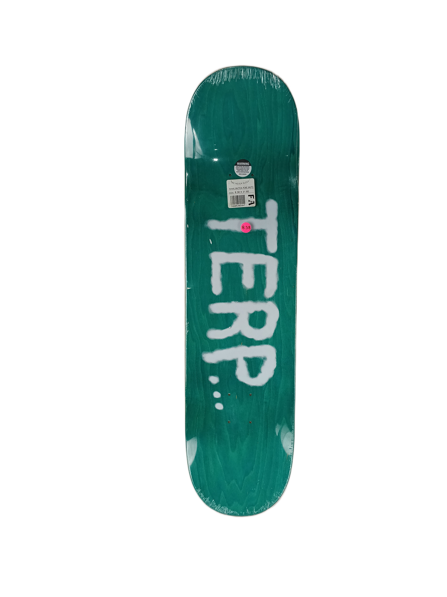 Fucking Awesome Kevin Terpening Nautical Rome White Black Multi Size 8.38" Vintage NOS Deck