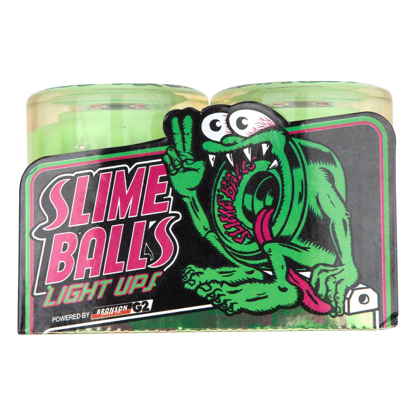 Slime Balls Jelly Fish Light Ups (GITD) 60mm 78a Skateboard Wheels