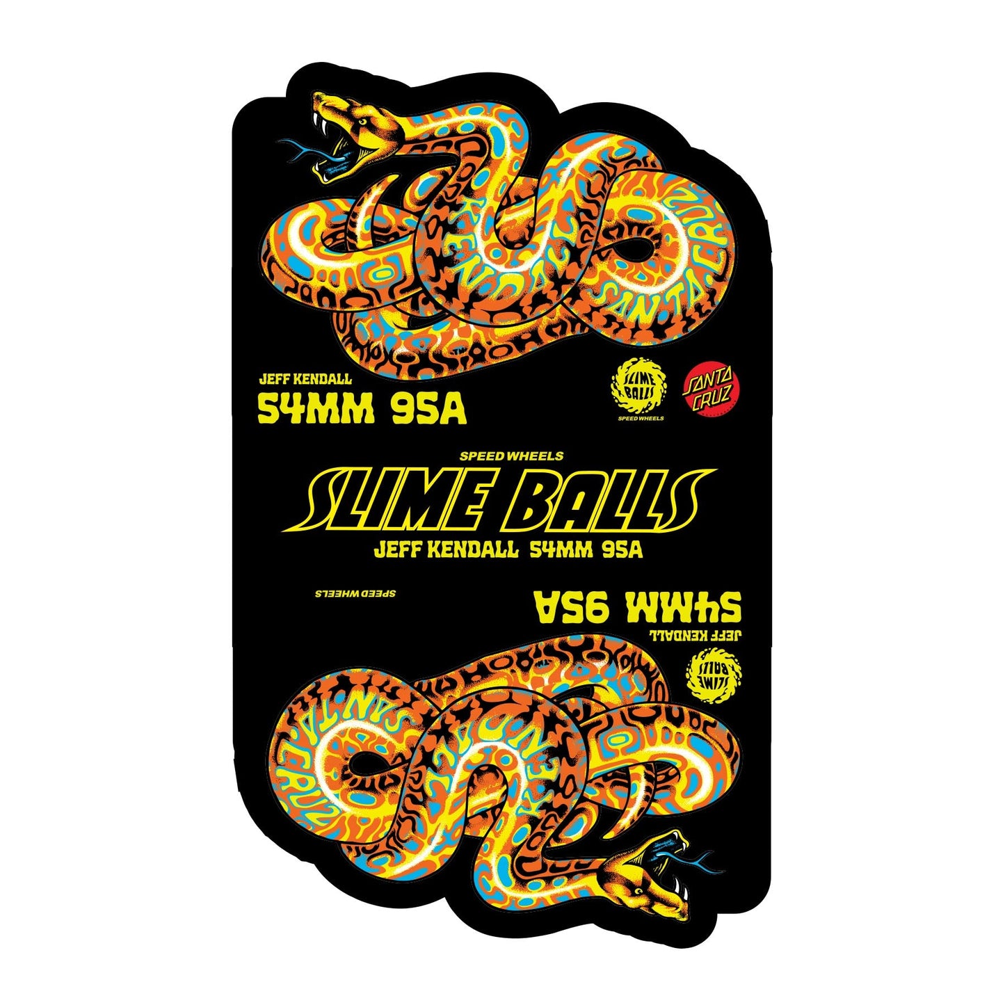 Slime Balls Jeff Kendall Snake Pink 54mm 95a Skateboard Wheels