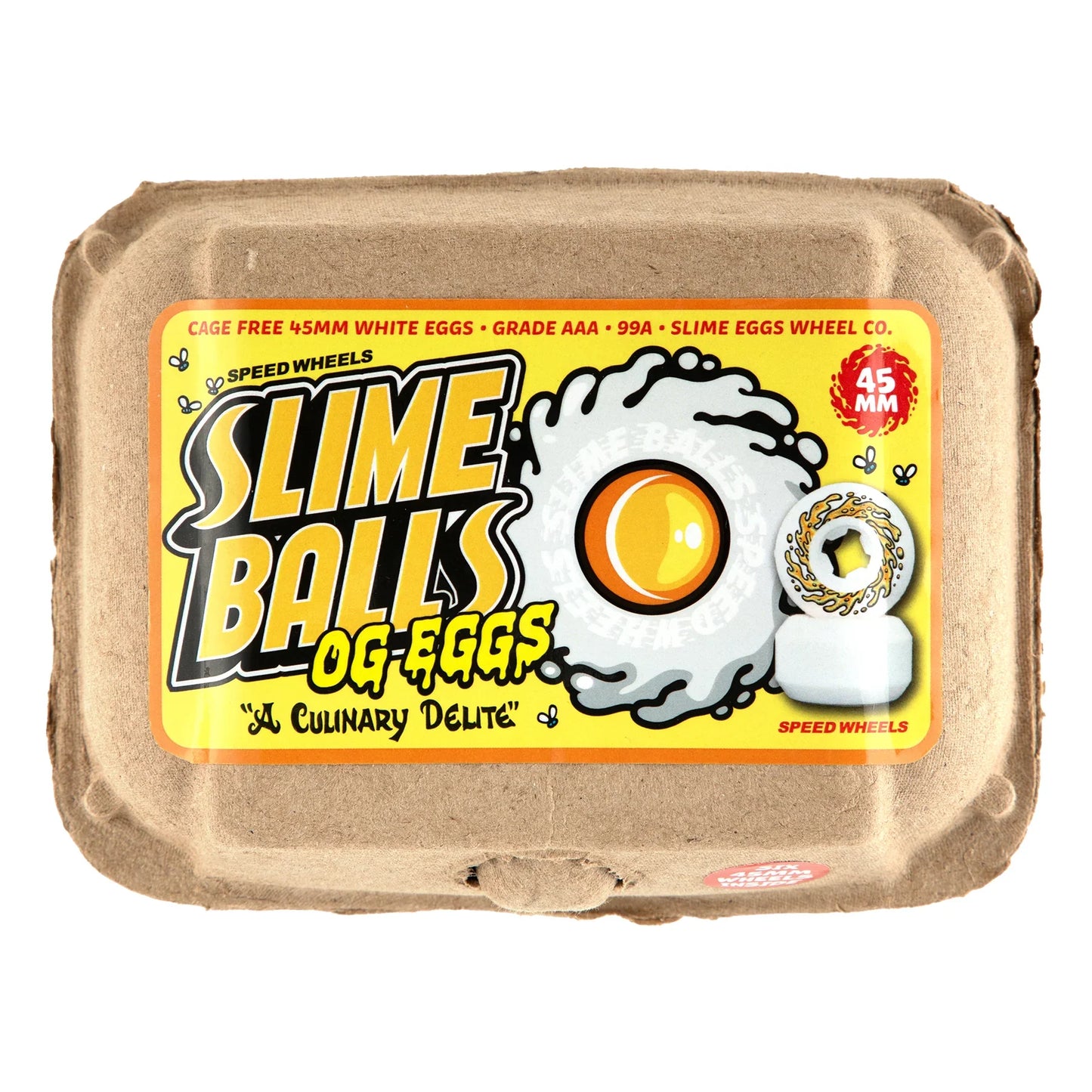 Slime Balls OG Eggs Half Dozen Chubbies Wheels 45mm 99a - White (Set) - Bow Shock Marketplace