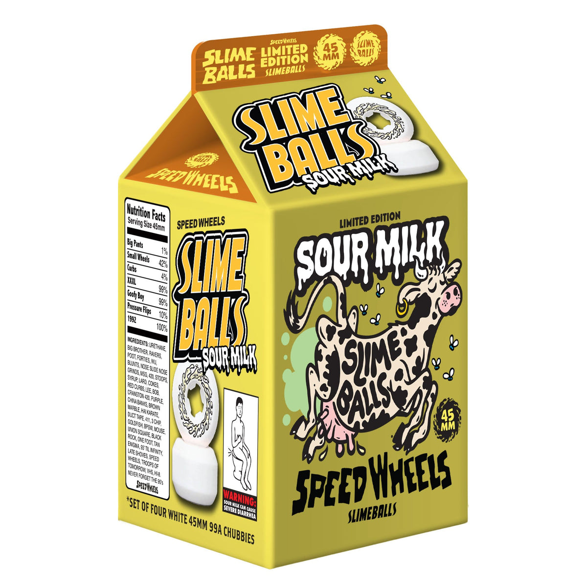 Slime Balls Sour Milk Mini Chubbies 45mm 99a Skateboard Wheels