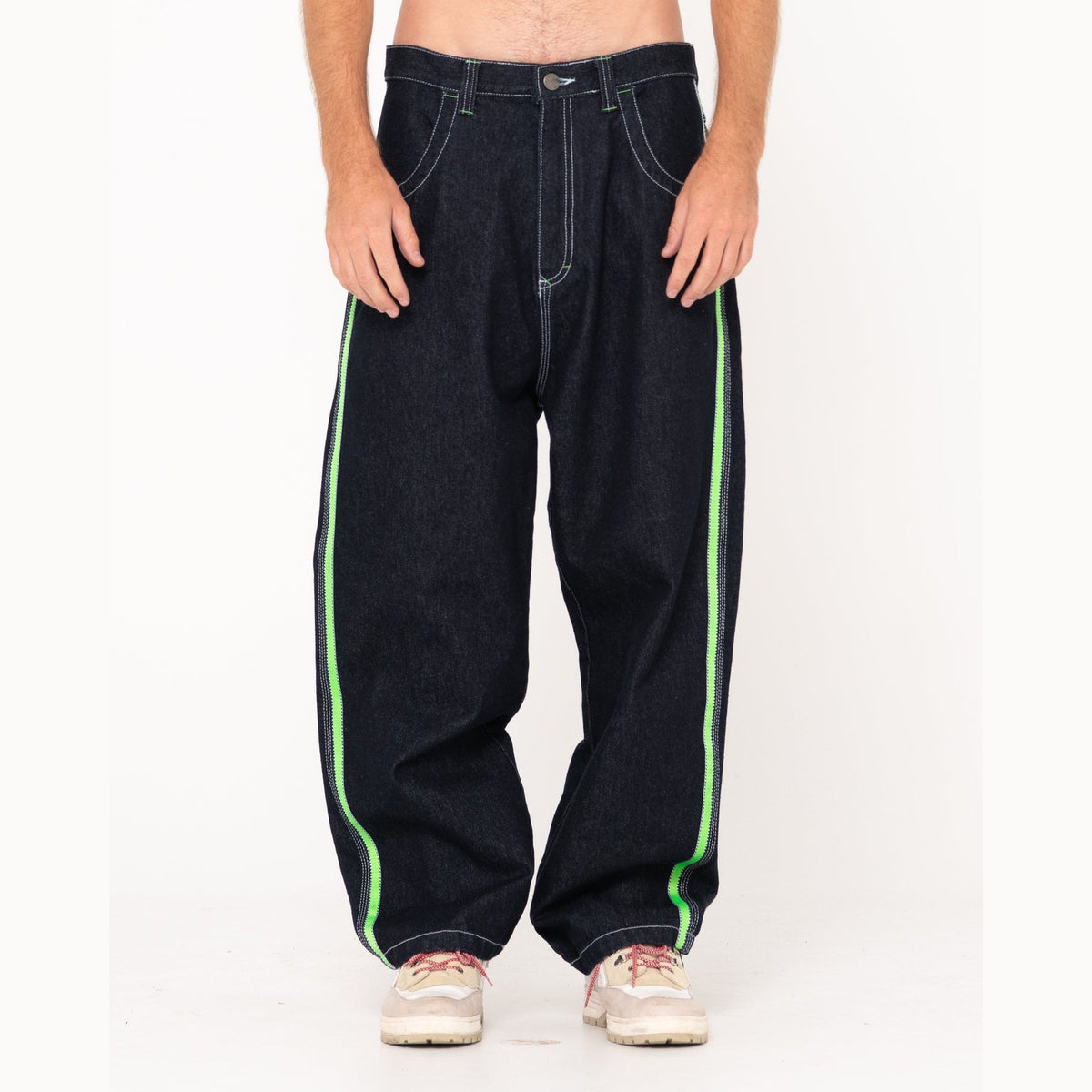 Rusty Flip Daddy Baggy Red Dawg Blue Denim Jeans