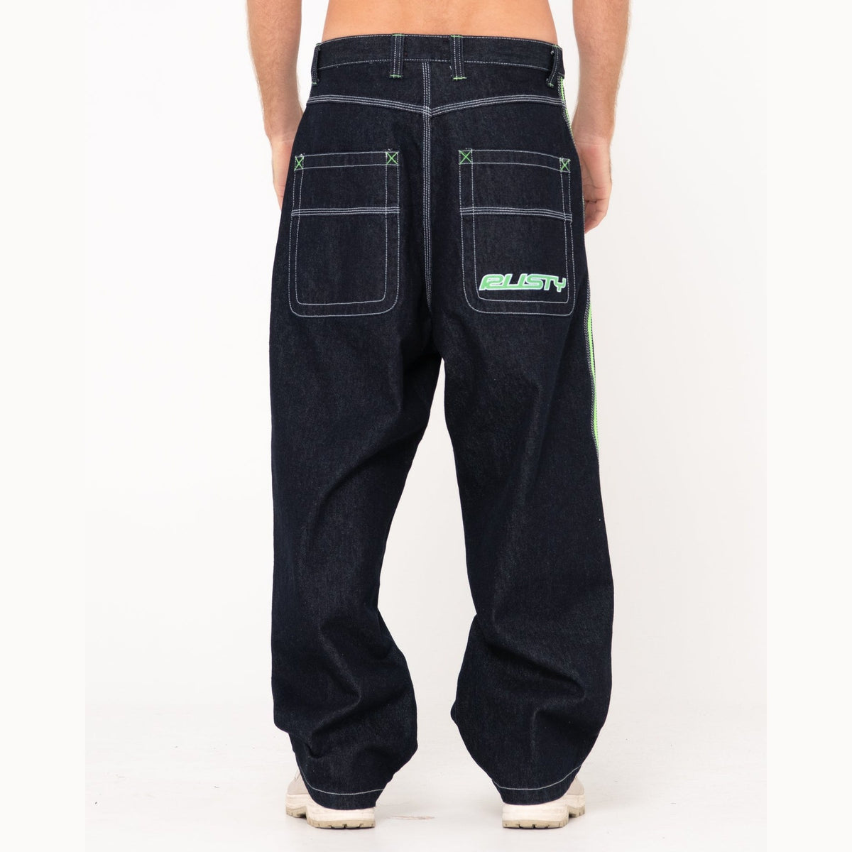 Rusty Flip Daddy Baggy Red Dawg Blue Denim Jeans