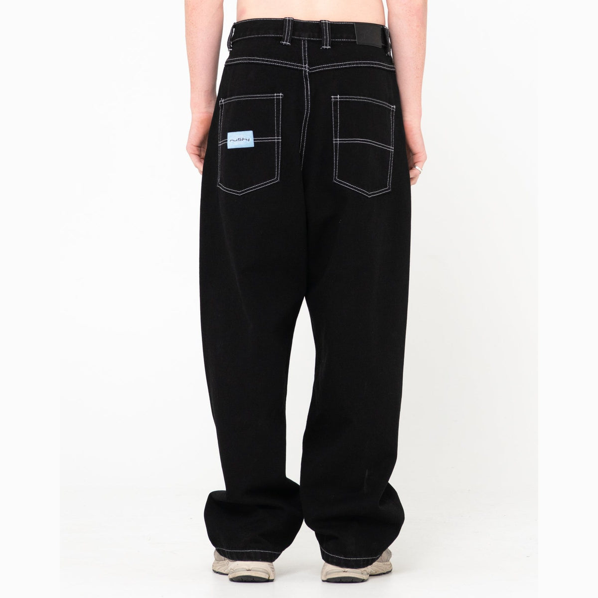 Rusty Escape Baggy Black Out Denim Jeans