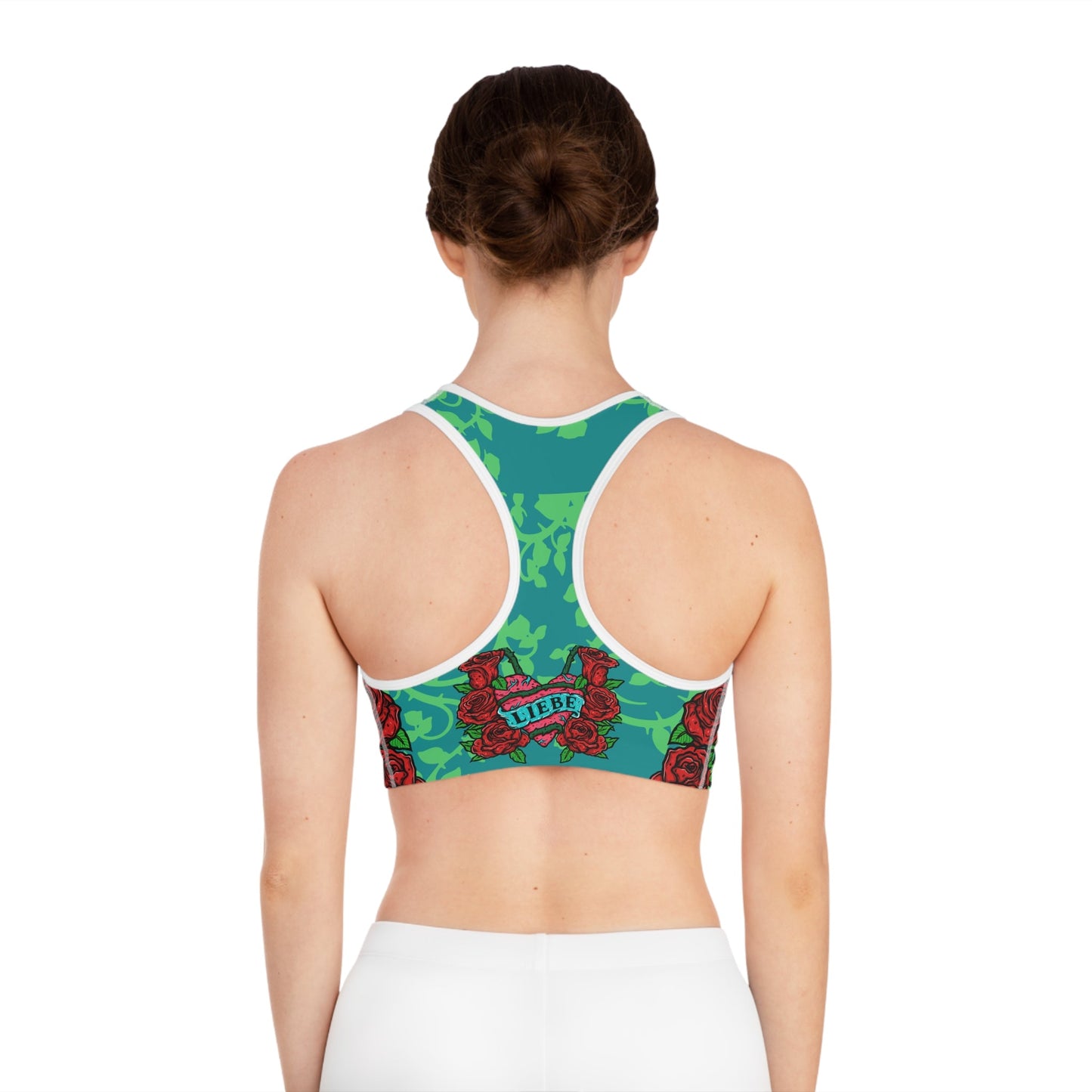 Liebe "Skull and Roses" Sports Bra
