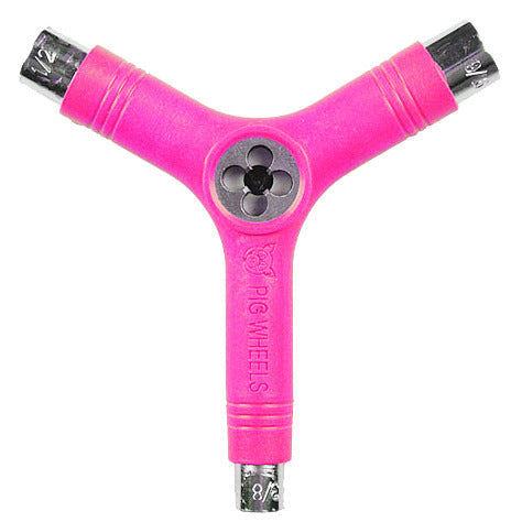 Pig Tri-Socket Skate Tool - Neon Pink