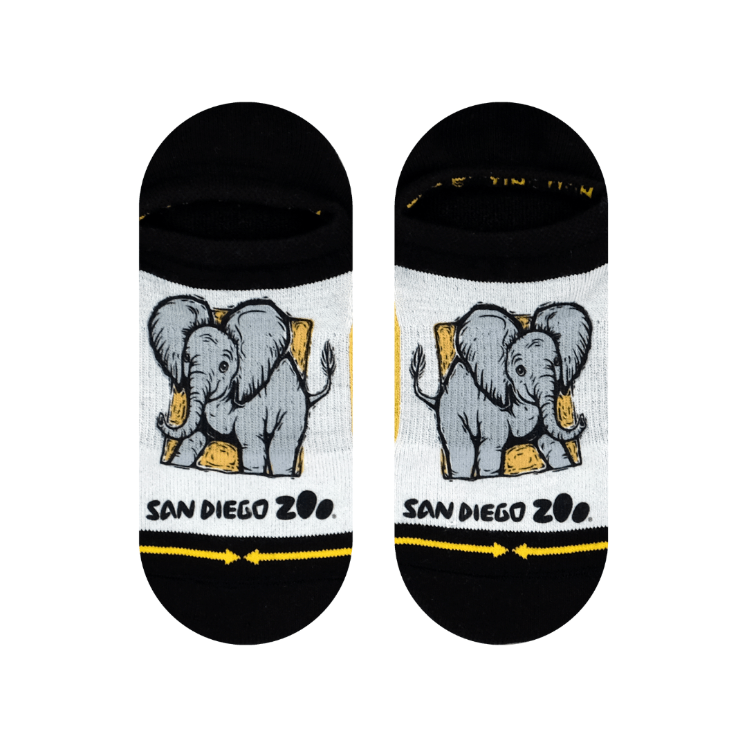 Baby Elephant No Show Socks With Art By San Diego Zoo