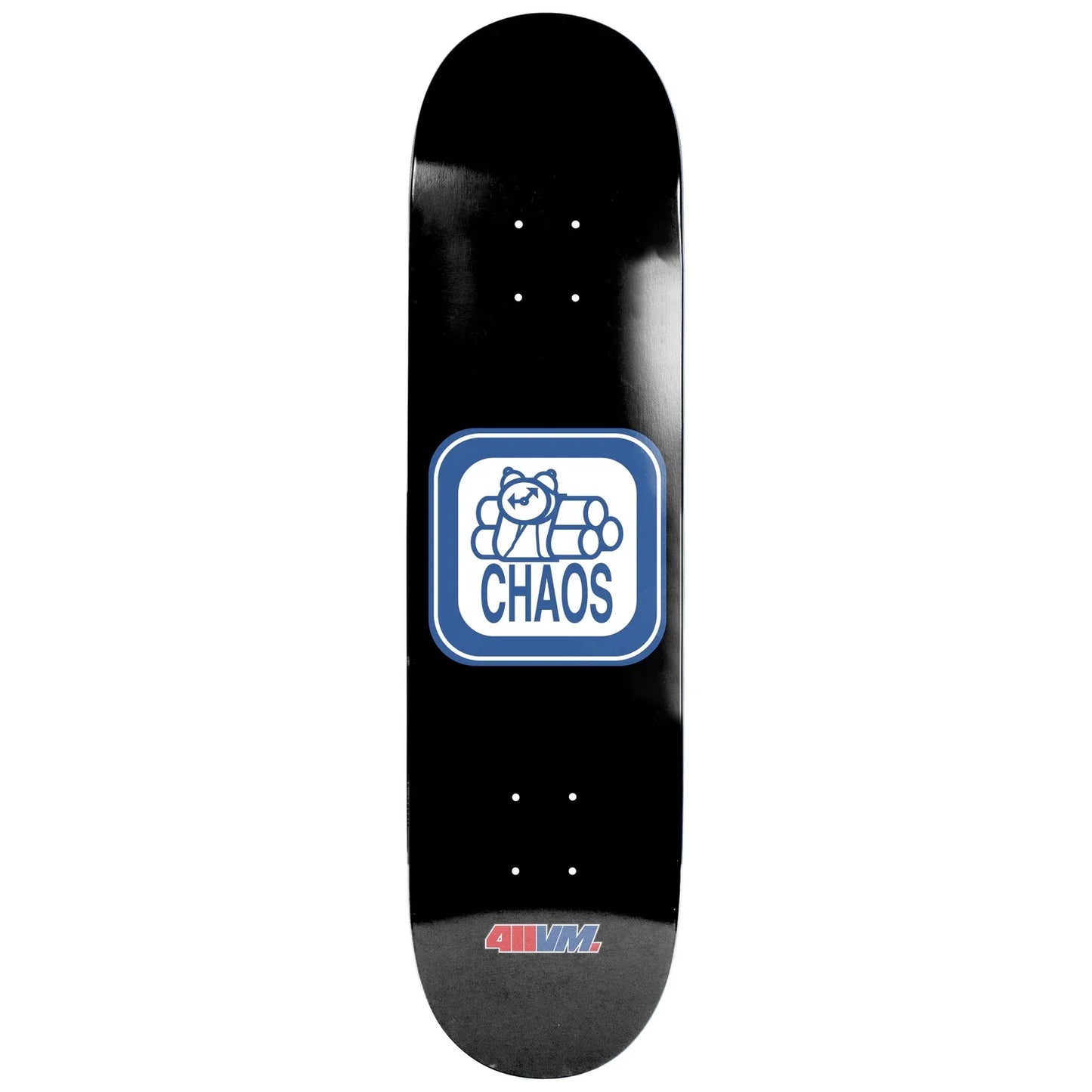 411 Chaos Black EX7 9.0 Skateboard Deck