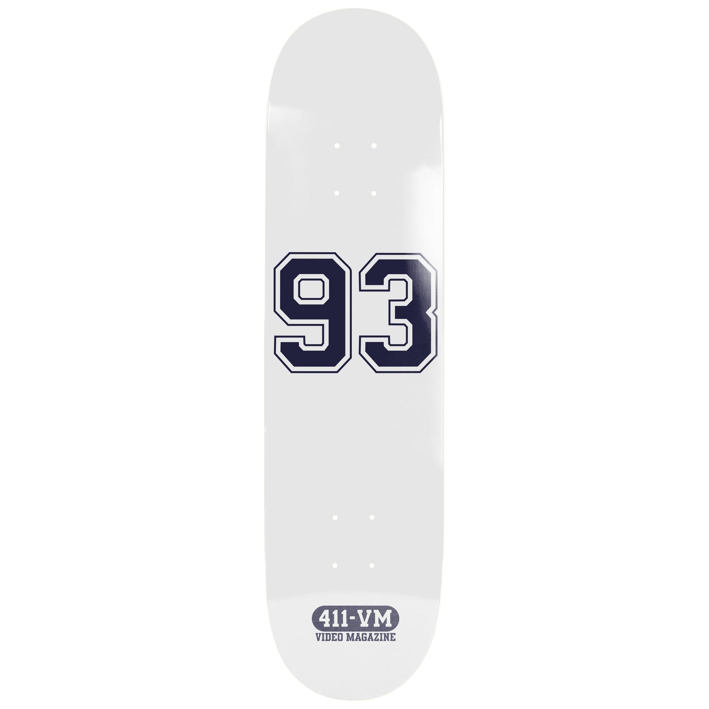 411VM Athletic White EX7 8.5" Skateboard Deck