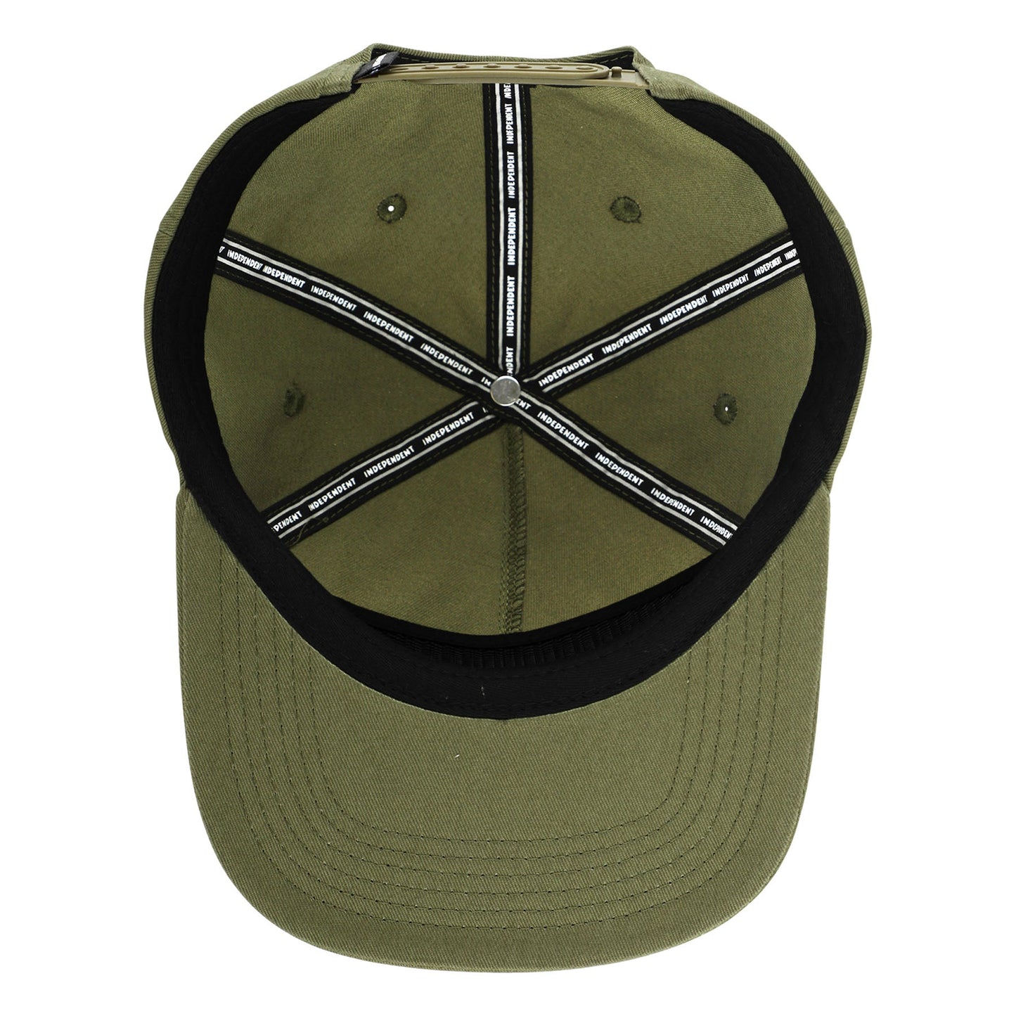 Independent Bar Logo Army Green Snapback Hat
