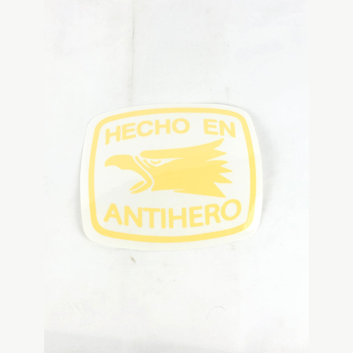 Anti-Hero Hecho En Antihero Clear Yellow 7" x 6" Sticker