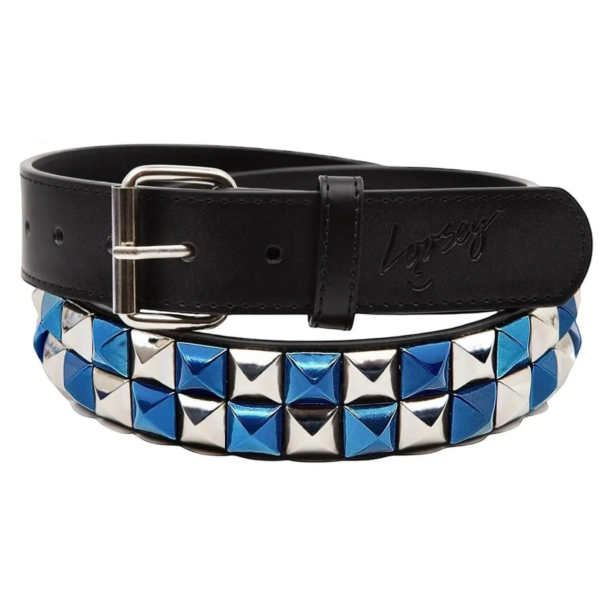 Loosey Blue Checkered Stud Finder Belt