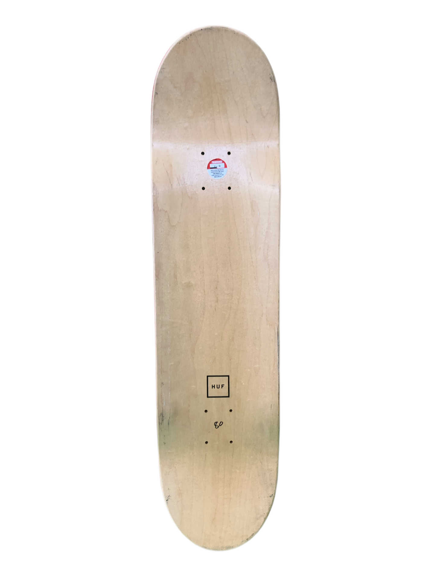 HUF Middle Finger Rasta 8" Classic Skateboard Deck
