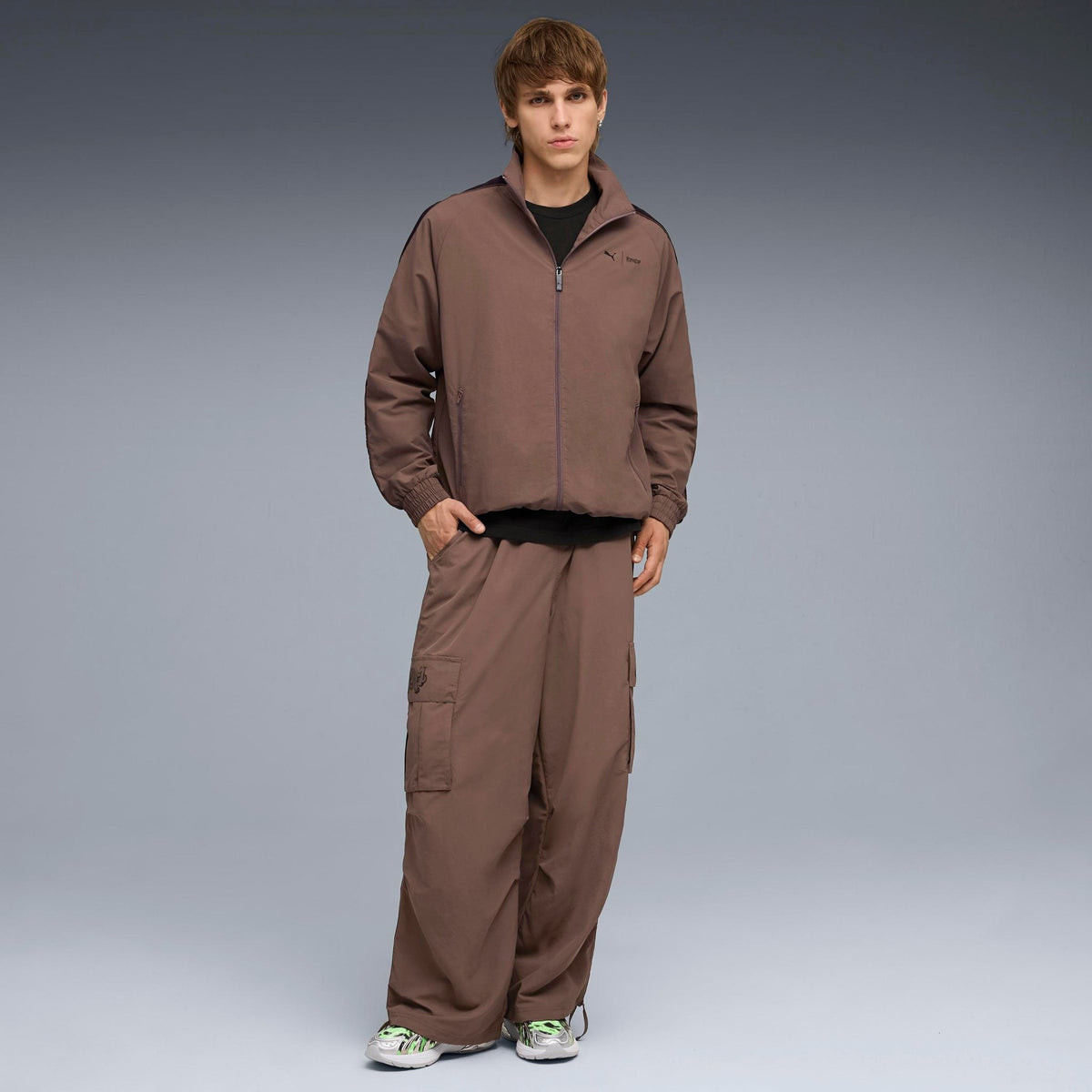PUMA X RIPNDIP T7 Oversized Track Jacket (Flat Bronze)